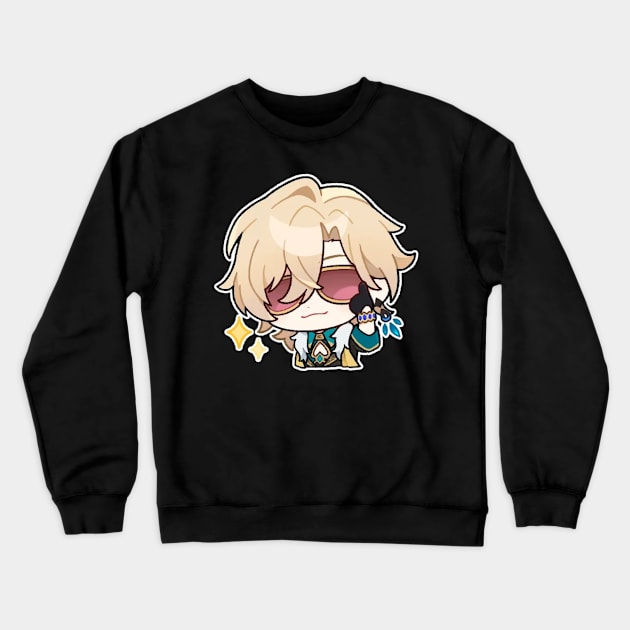 Honkai Star Rail Chibi Aventurine Crewneck Sweatshirt by HoyoStan